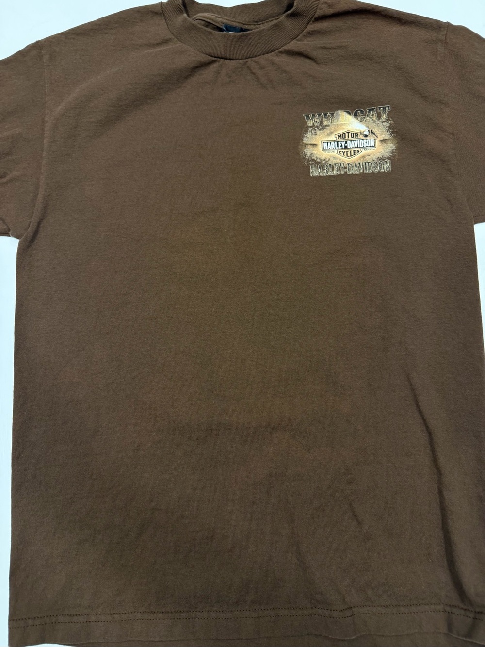 Harley-Davidson Brown Short Sleeve Tee with Tan Logo